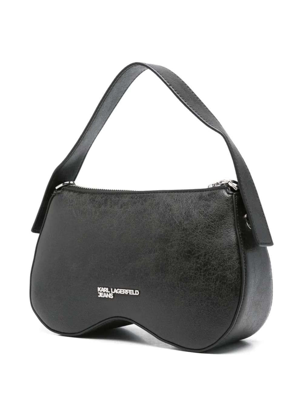 K logo curved tote bag