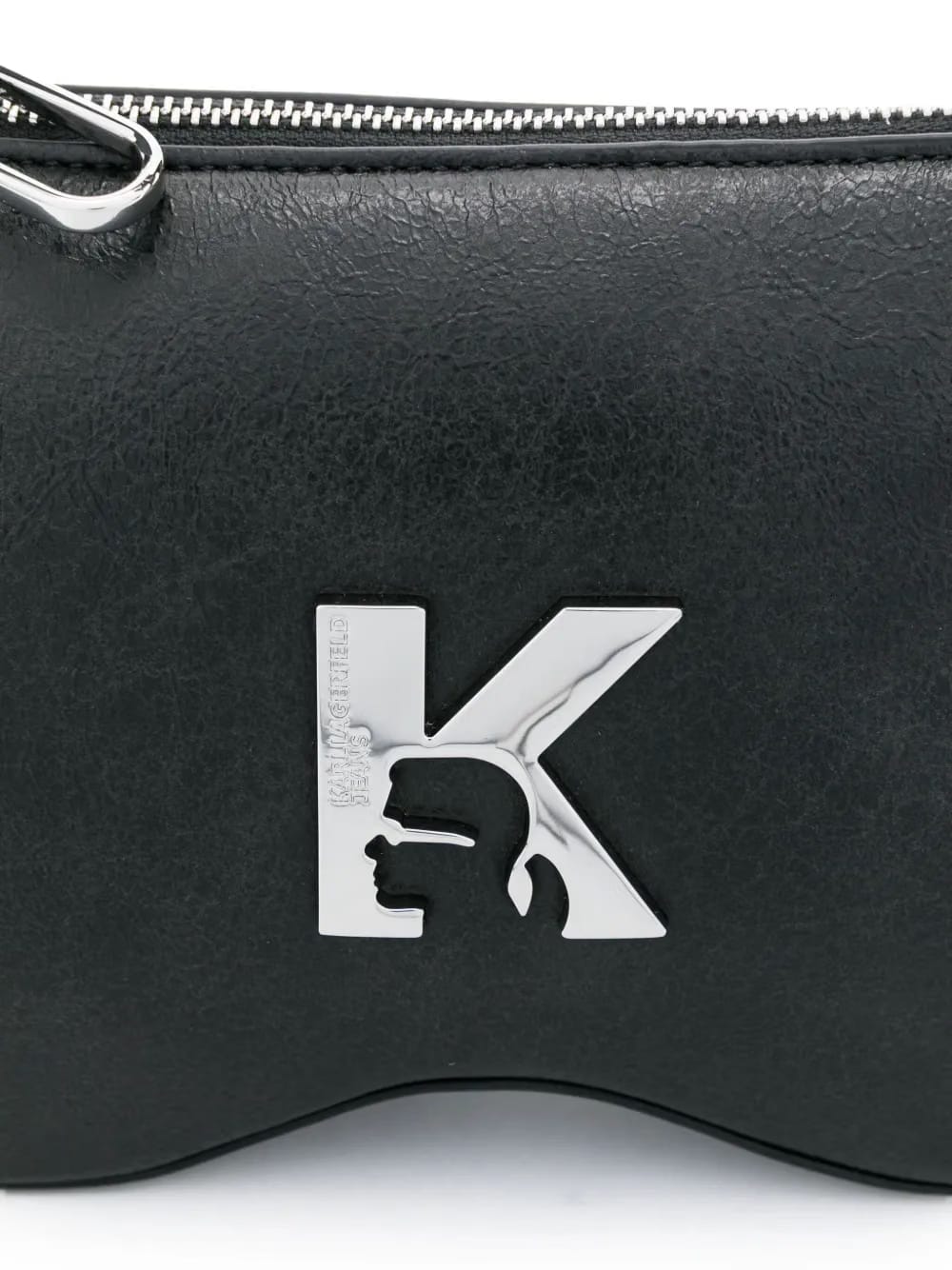 K logo curved tote bag