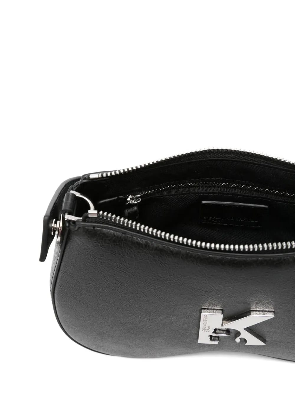 K logo curved tote bag