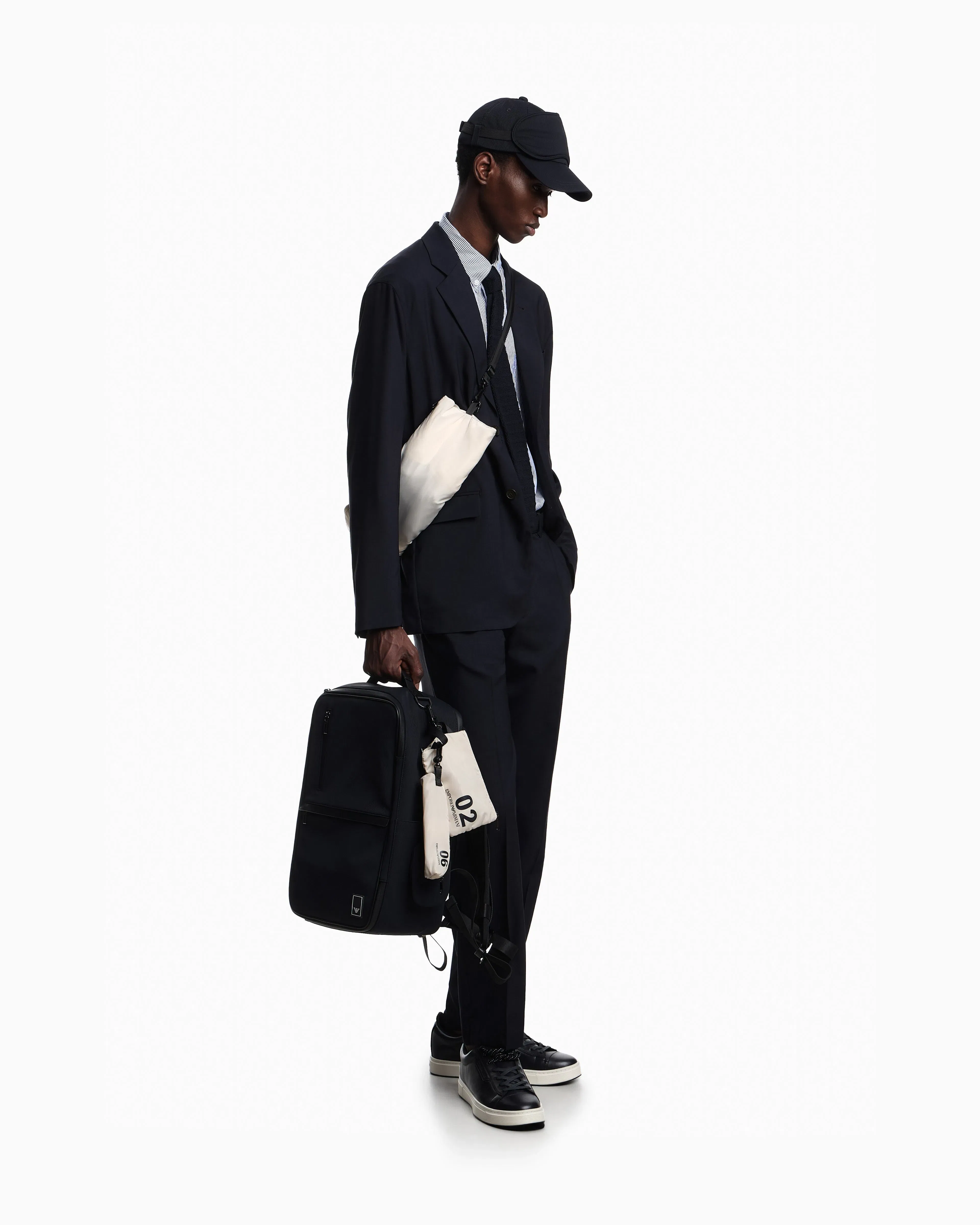 Emporio Armani Travel Essential light wool trousers