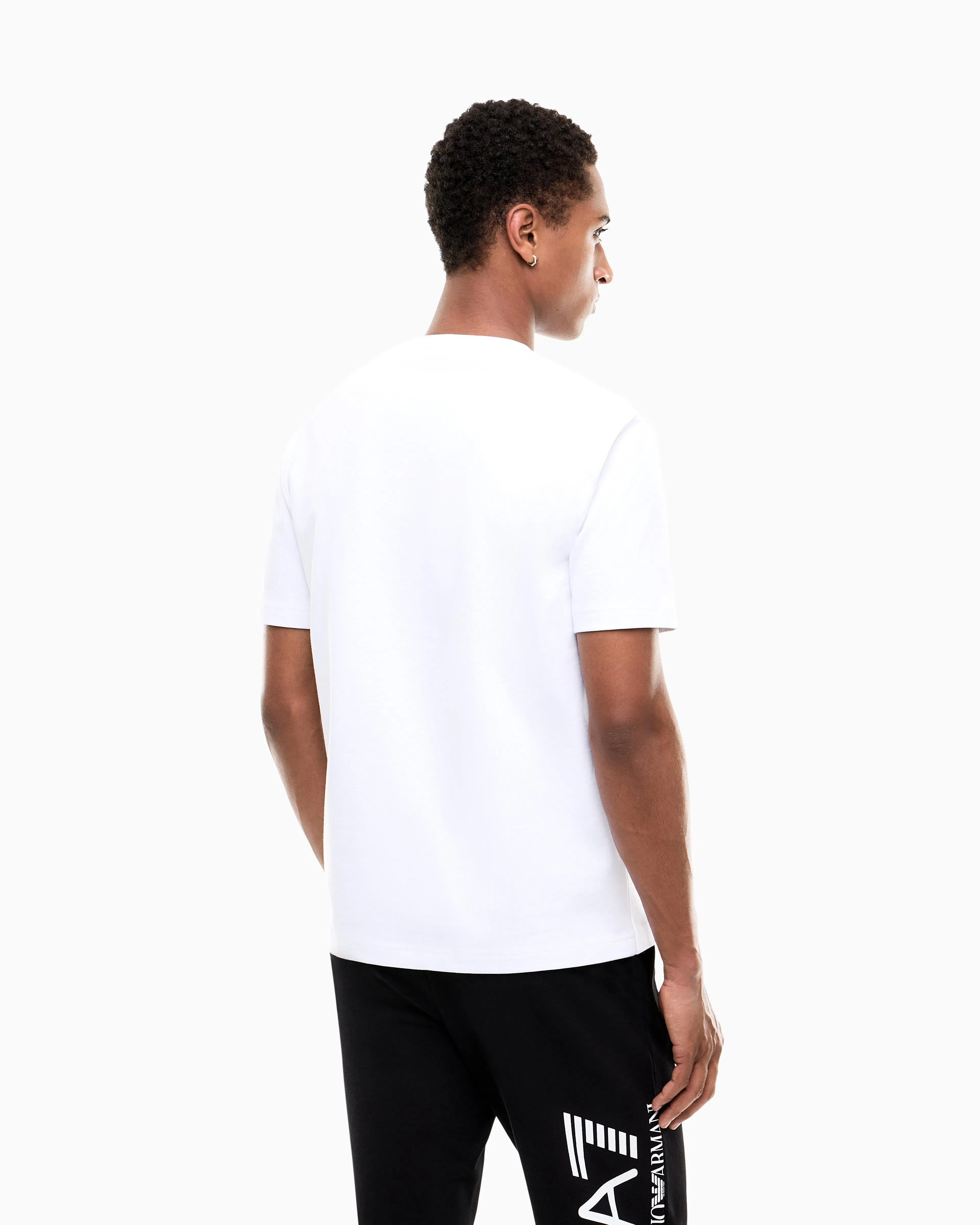 EA7 T-shirt Logo Series in cotton jersey with oversized logo