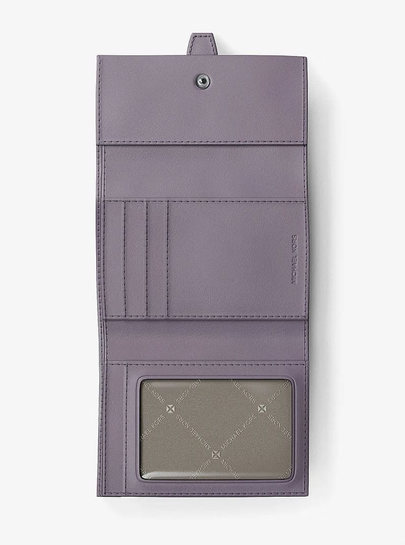 Michael Kors Greenwich Medium Leather Trifold Wallet Lilac