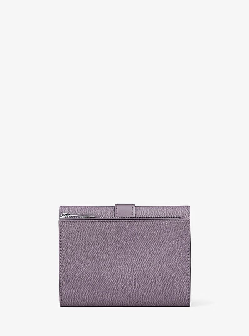 Michael Kors Greenwich Medium Leather Trifold Wallet Lilac