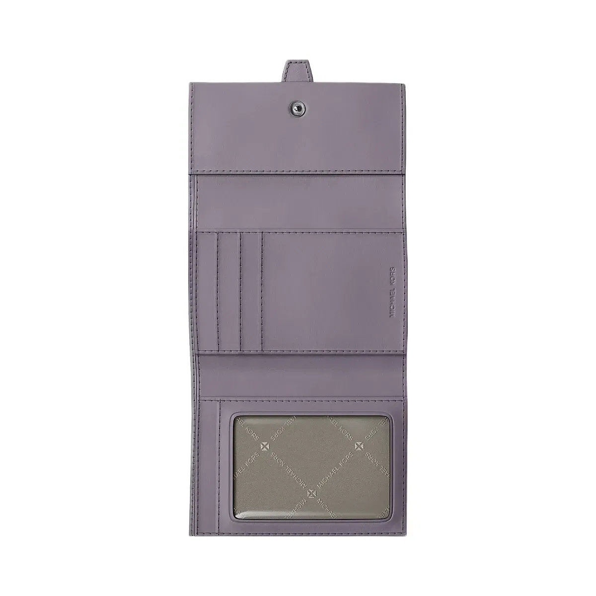 Michael Kors Greenwich Medium Leather Trifold Wallet Lilac