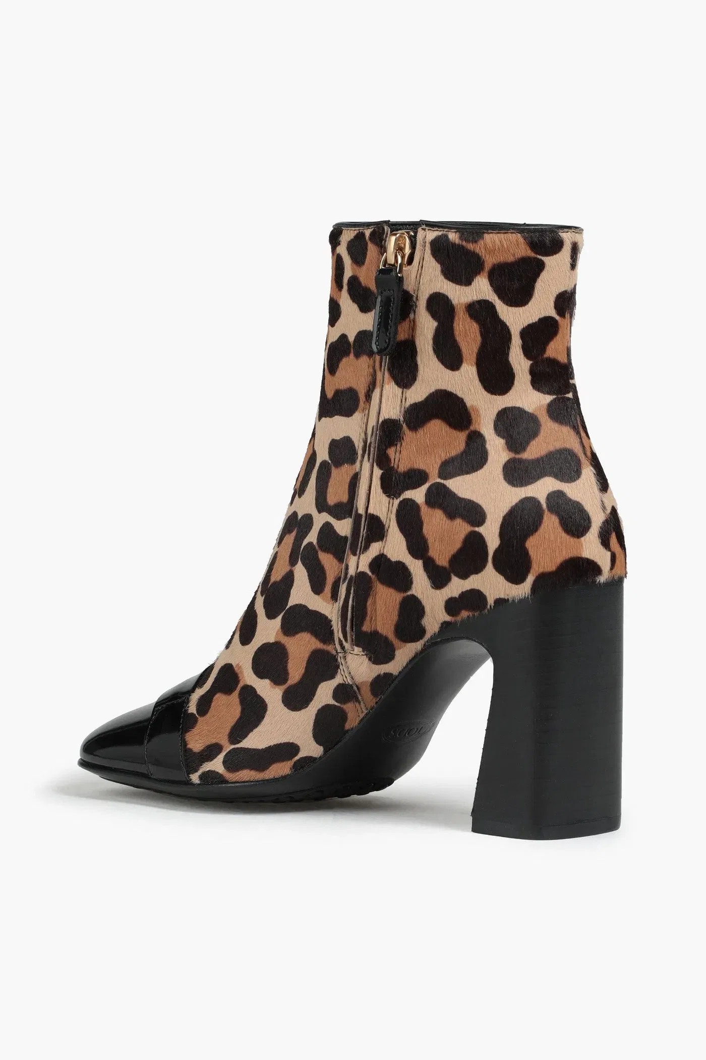 Tod's Leopard-Print Calf Hair Ankle Boots Animal Print Women's
