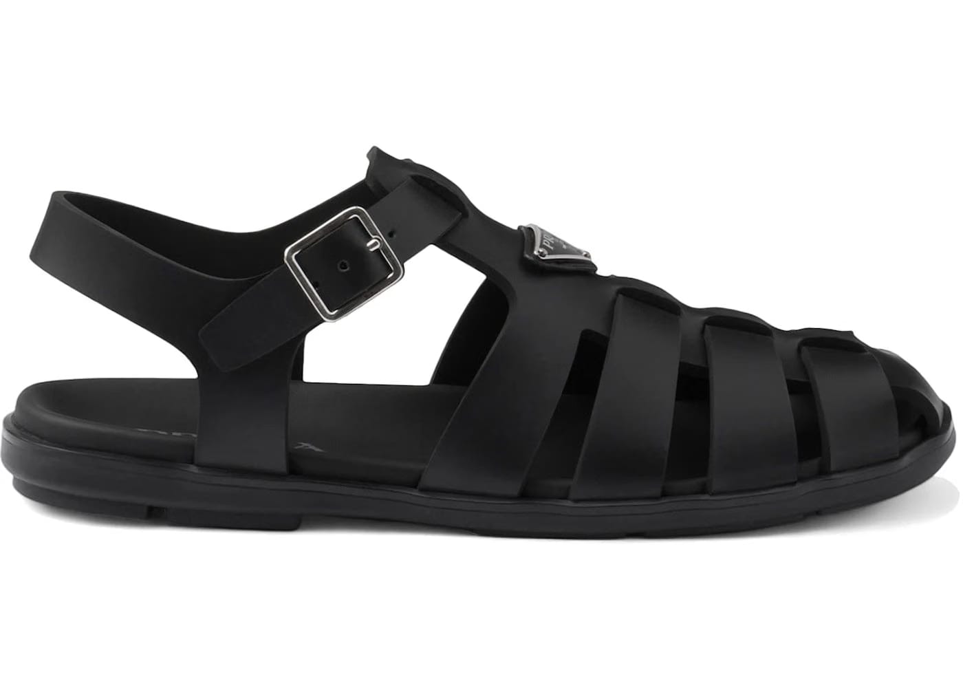 Prada Rubber Fisherman Sandals Black