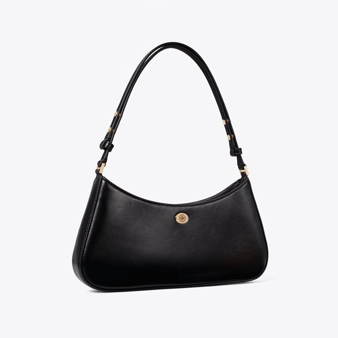 Tory Burch Robinson Zip Top Shoulder Bag Black