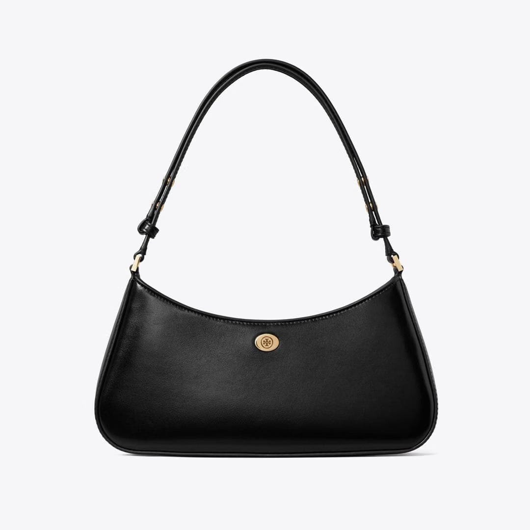 Tory Burch Robinson Zip Top Shoulder Bag Black