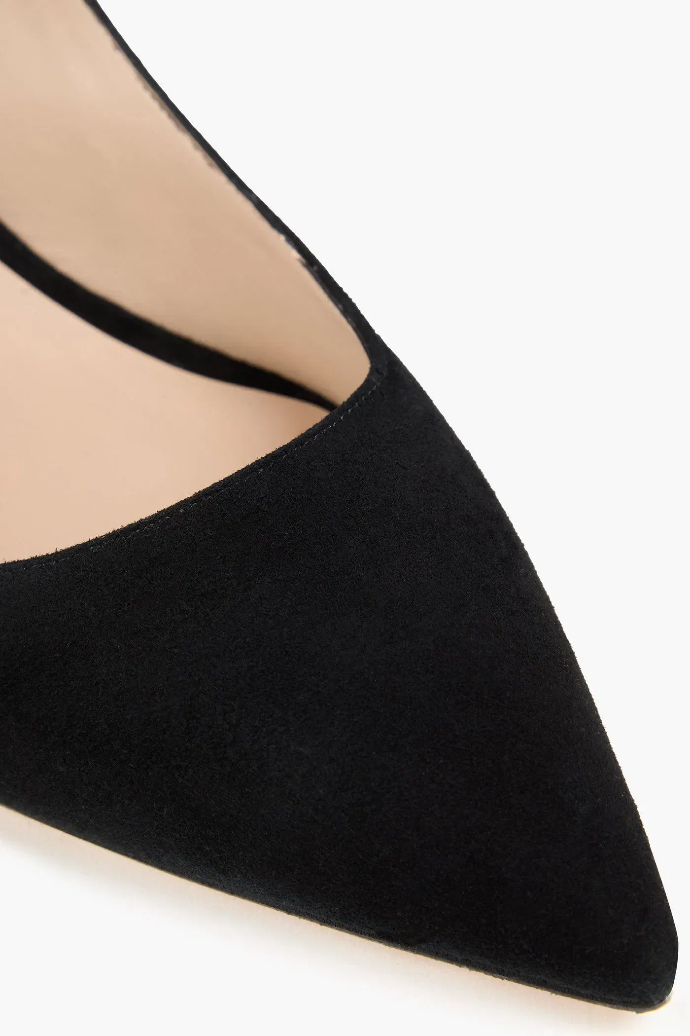 Stuart Weitzman Leigh 50 Suede Slingback Pumps Black Women's