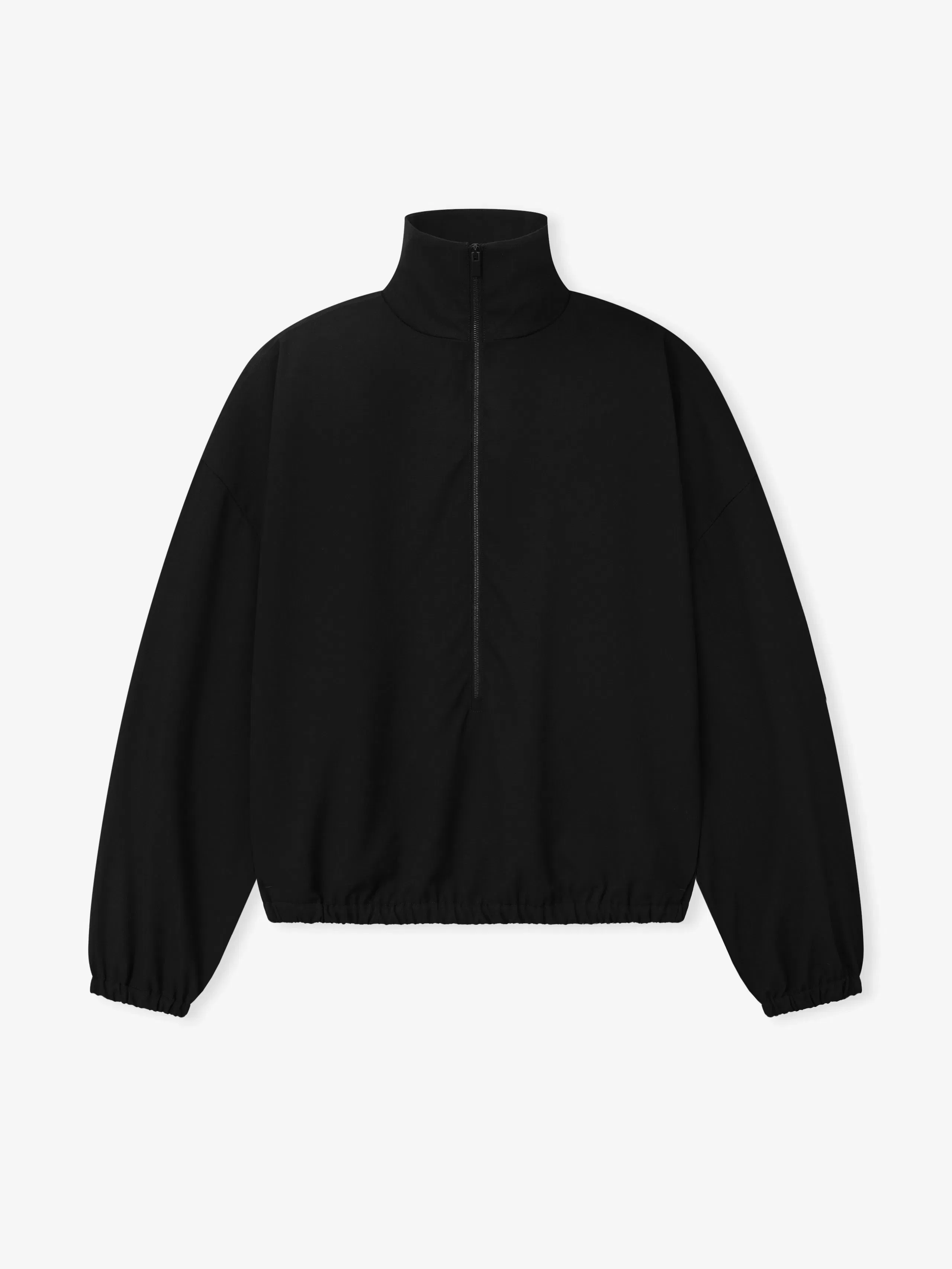 Essentials Wool Ripstop Half Zip Track Jacket Black