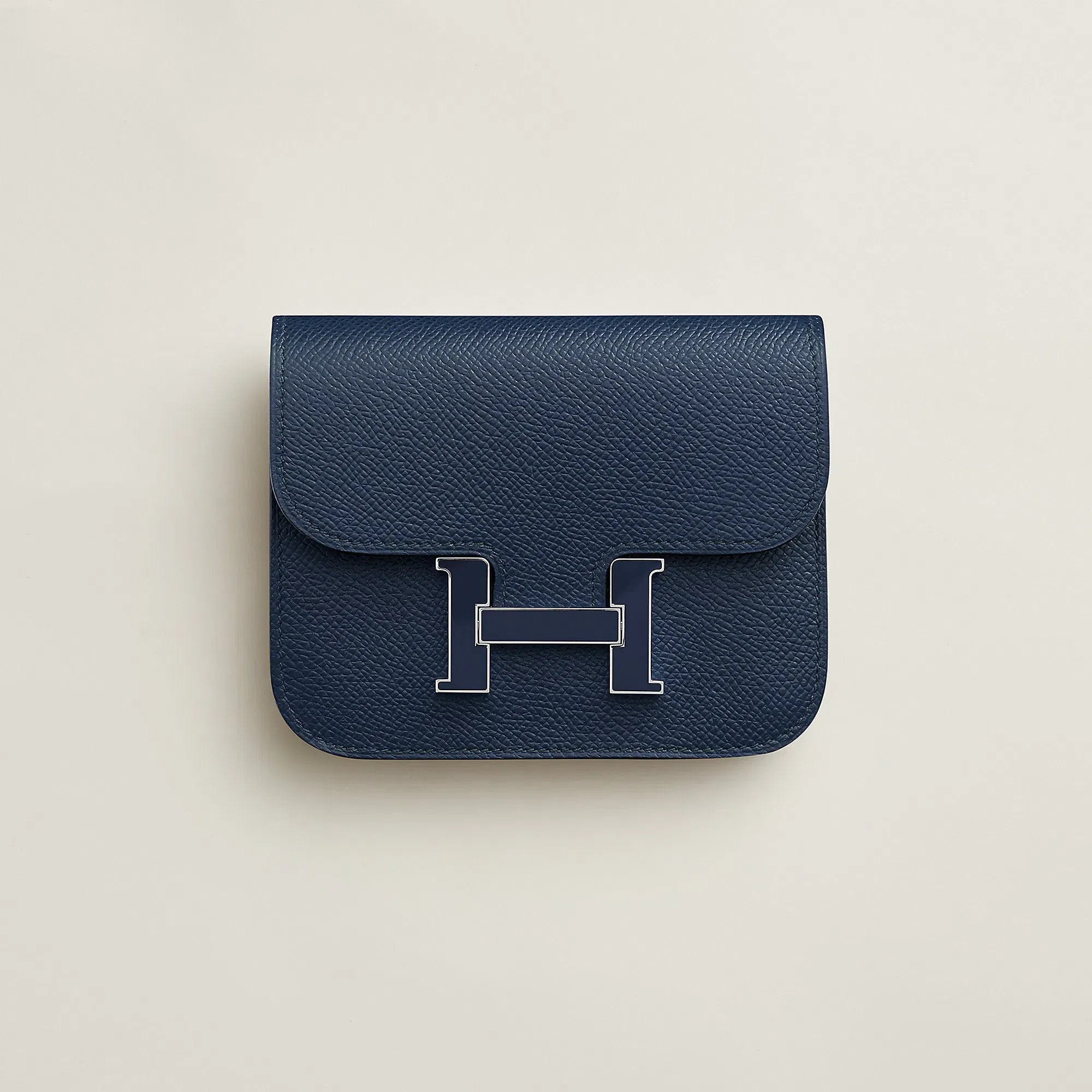 Hermes Constance Slim Wallet Bleu Saphir