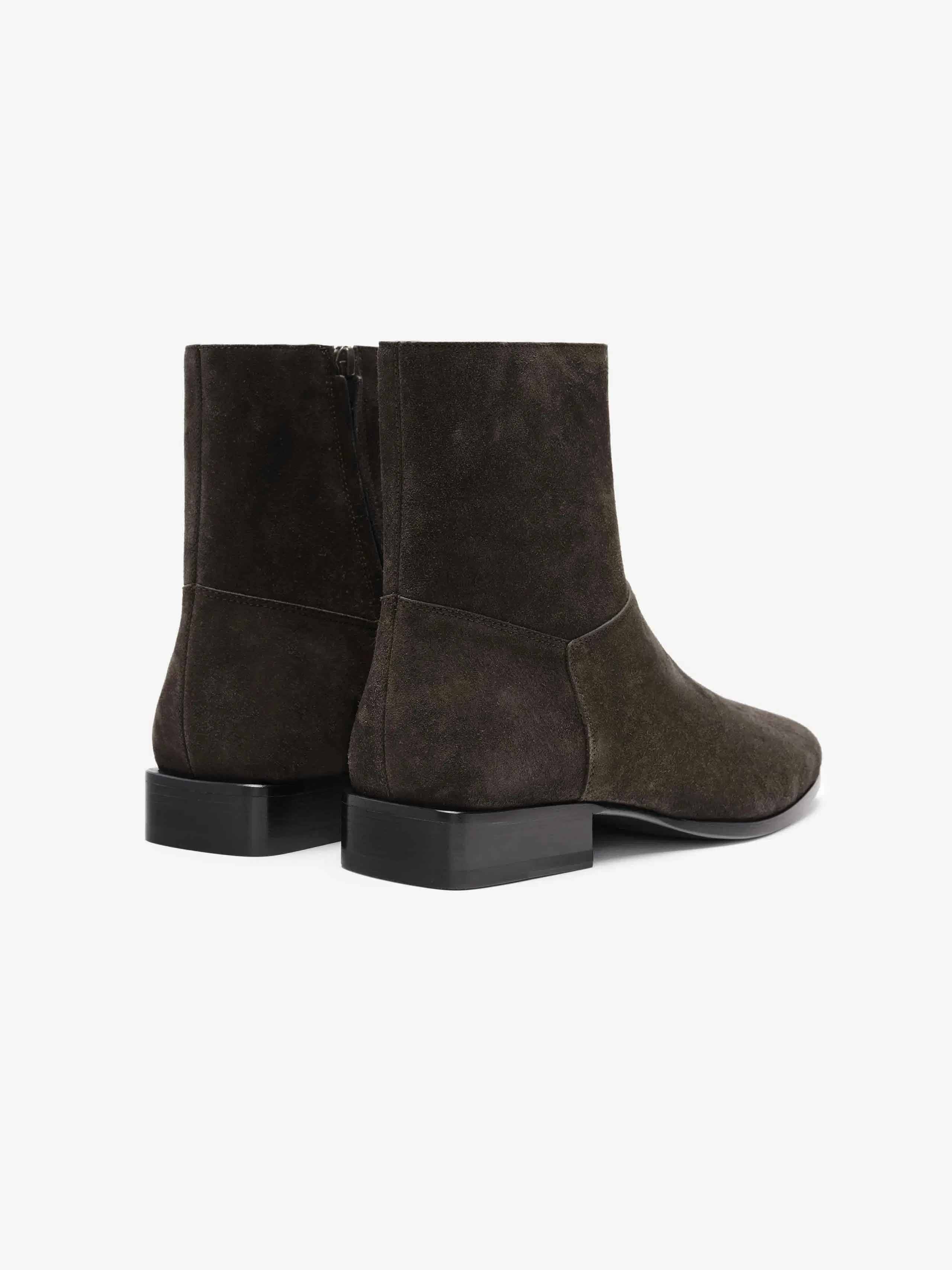 Essentials Suede Ankle Boot Dark Brown