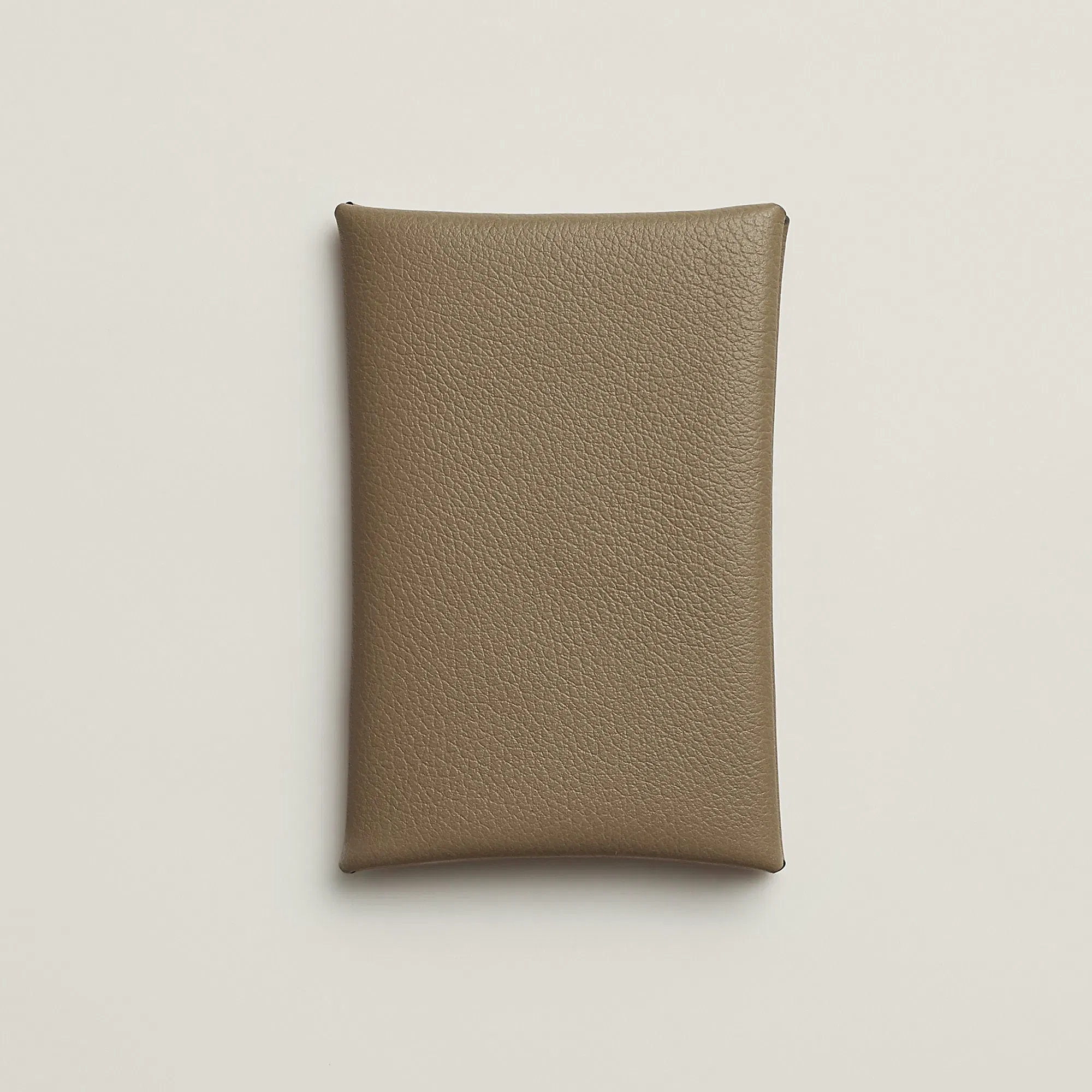 Hermes Calvi Card Holder Toupe