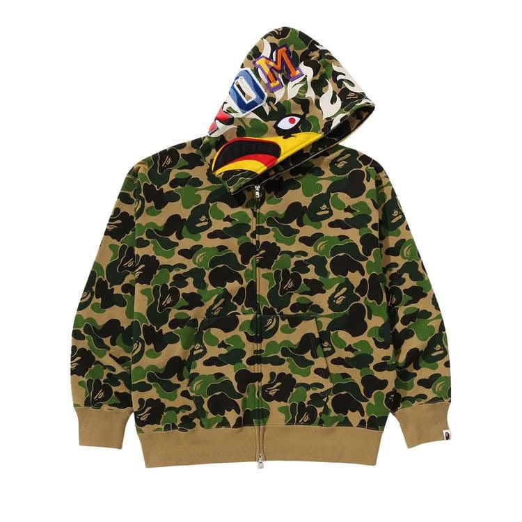 BAPE x Readymade ABC Camo Eagle Relaxed Fit Full Zip Hoodie Green