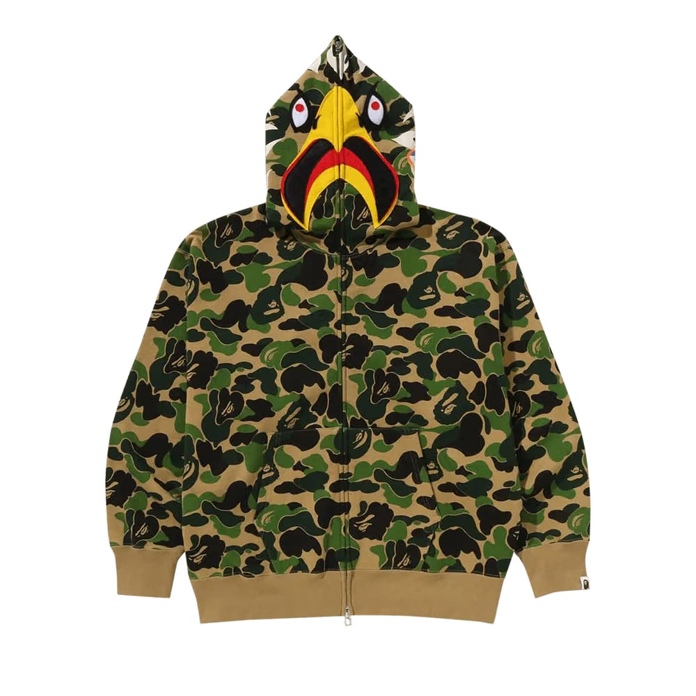 BAPE x Readymade ABC Camo Eagle Relaxed Fit Full Zip Hoodie Green