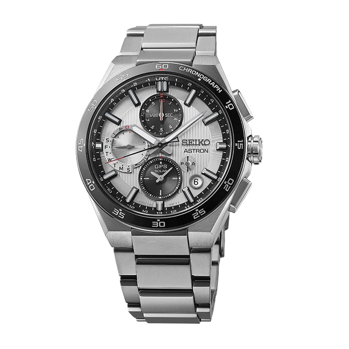 Seiko Astron Silvery Night 5X Gps Solar Chronograph - Silver - SSH153J1