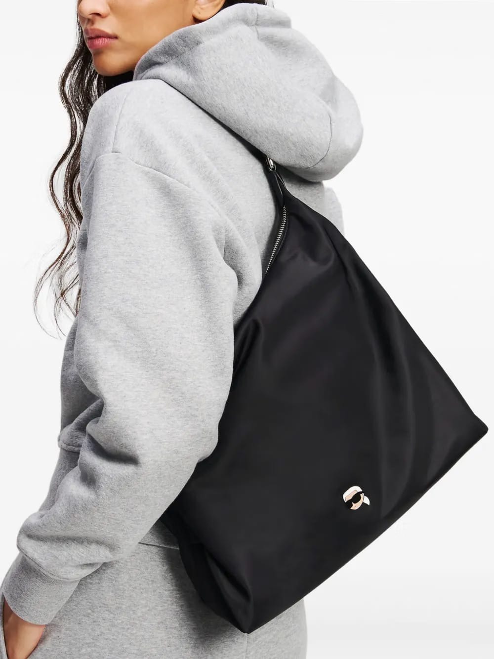 Ikon Pin smooth shoulder bag