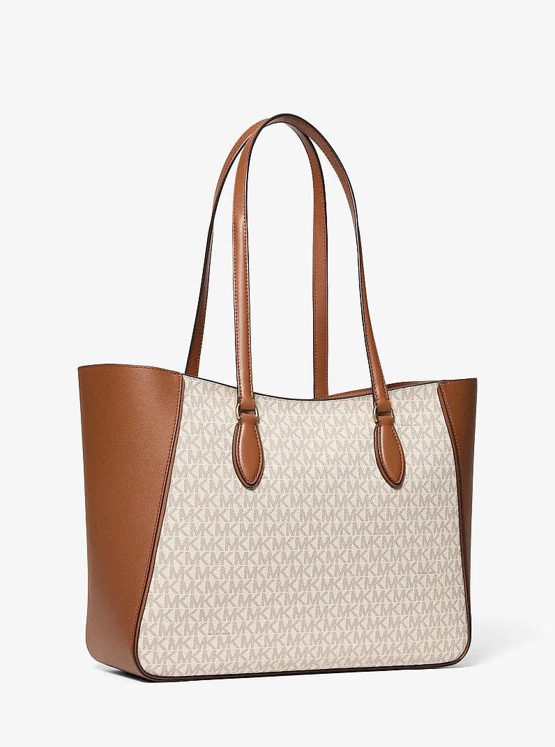 Michael Kors Jet Set Travel Large Signature Logo 3-in-1 Tote Bag Vanilla
