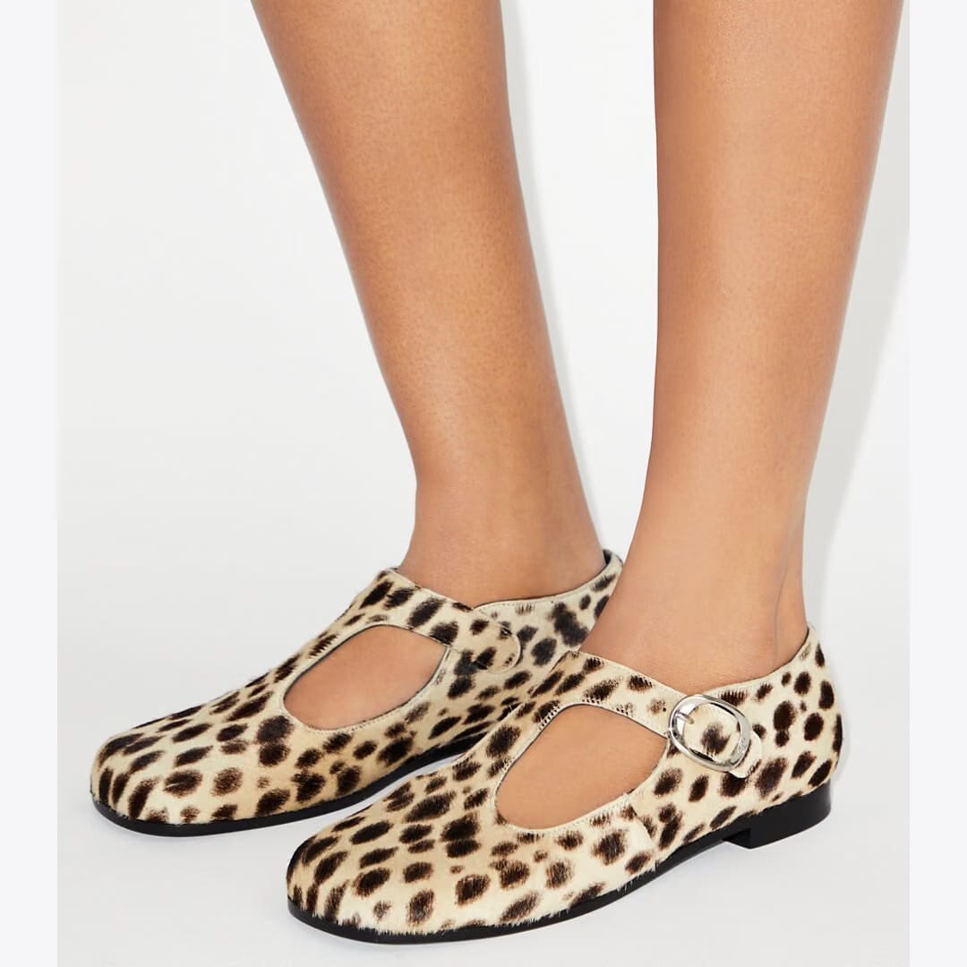 Tory Burch Violet T-Strap CHEETAH SPOTS