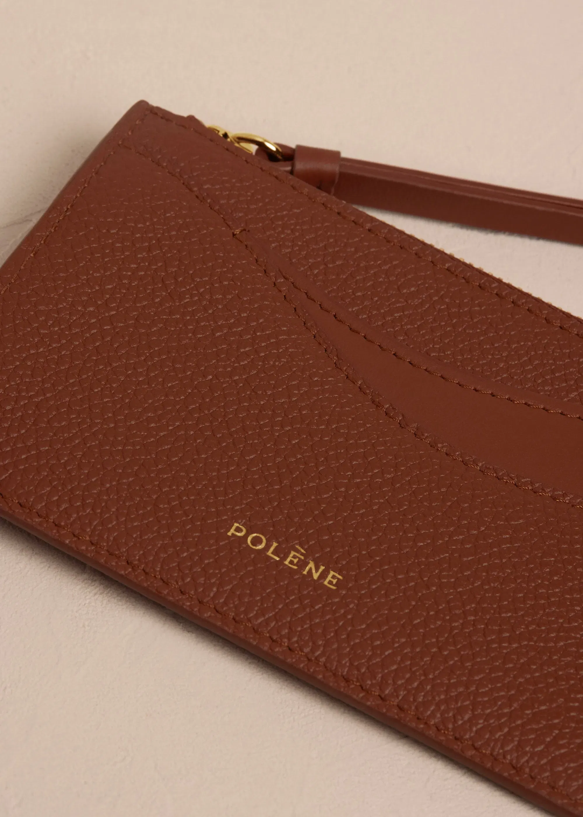 Polene Pouch Sierra Mini Duo Cognac