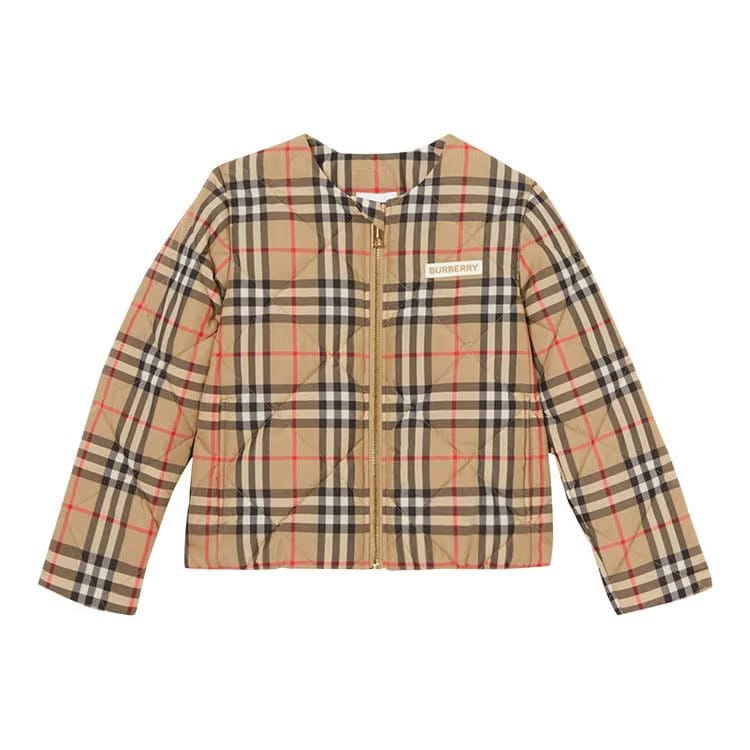 Burberry Kids Check Jacket Archive Beige