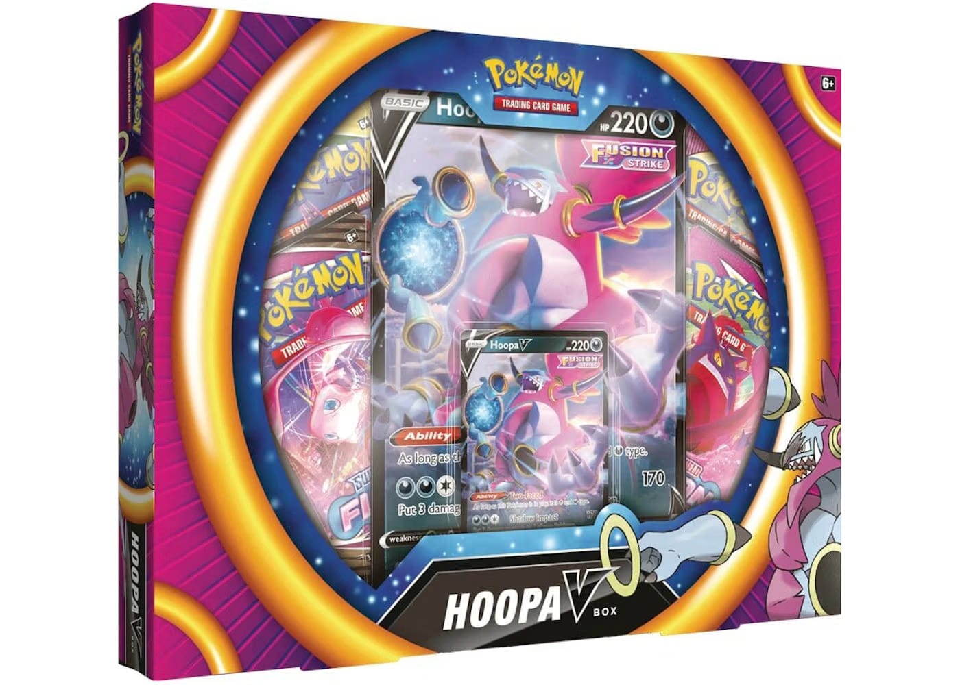 Pokemon Tcg Sword & Shield Fusion Strike Hoopa V Collection Box