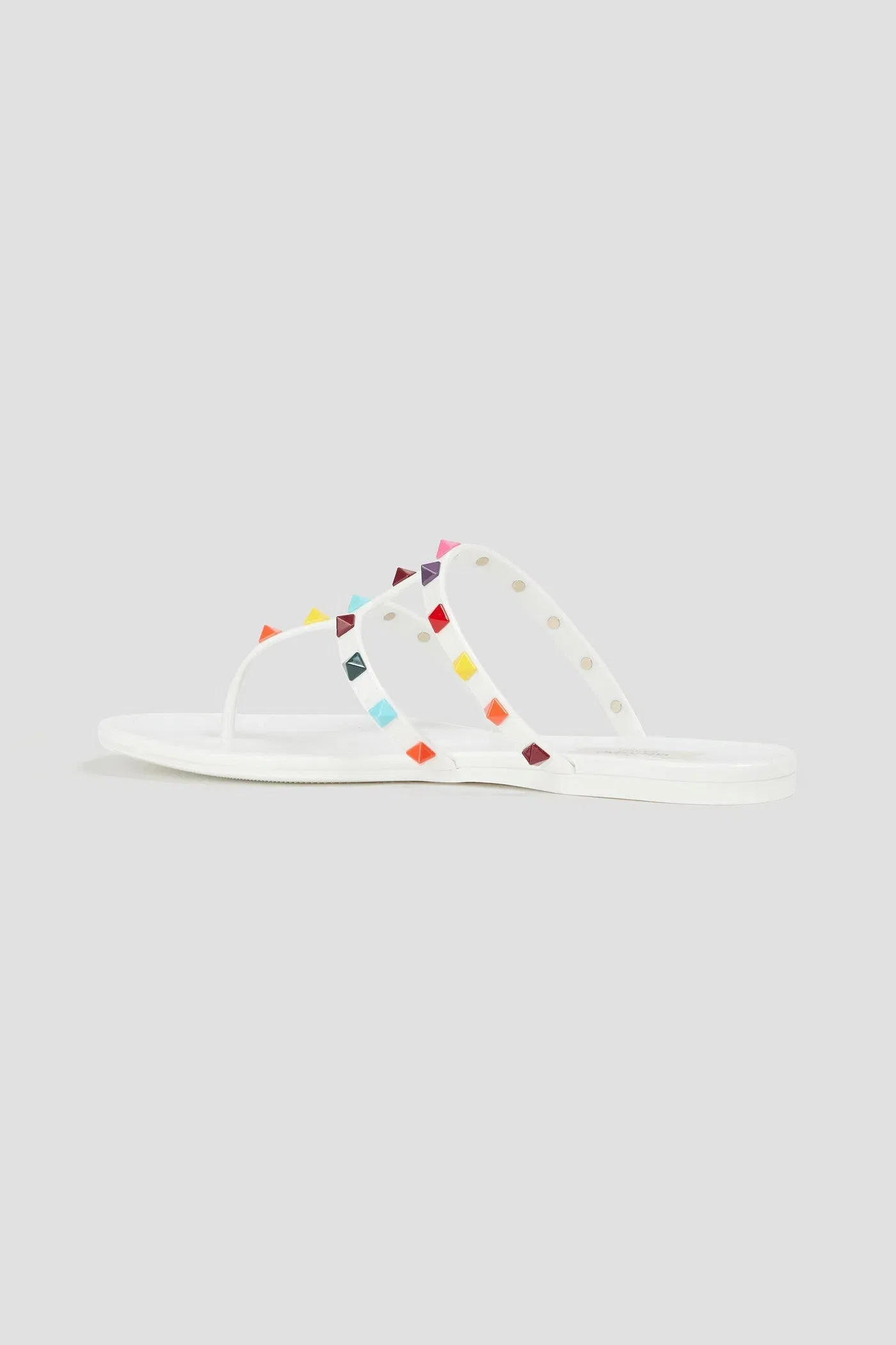 Valentino Garavani Rockstud Rubber Sandals White Women's