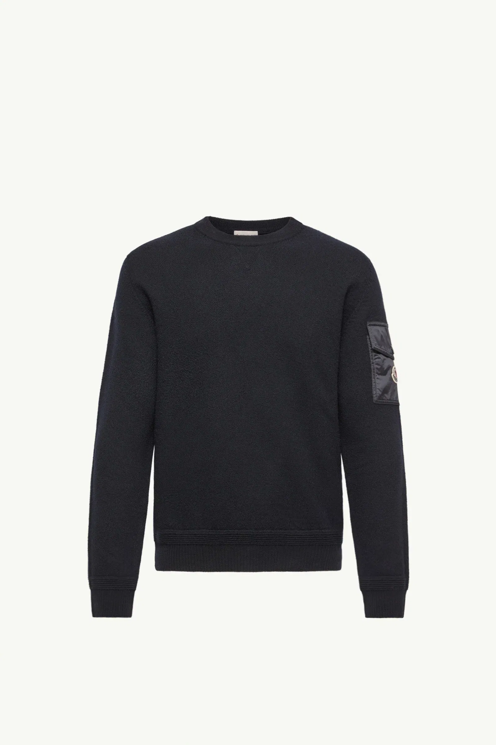Moncler Wool Sweater Navy Blue Navy Blue