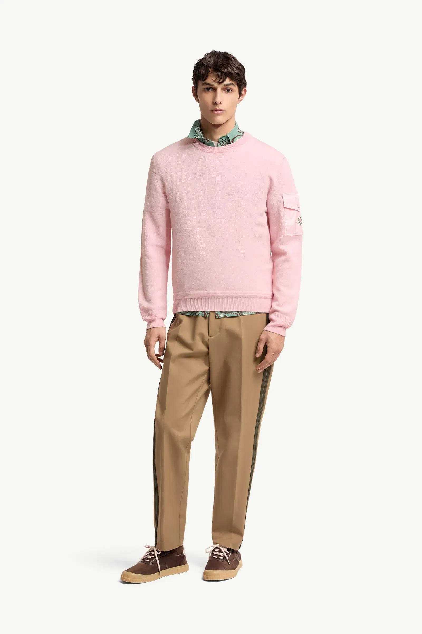 Moncler Wool Sweater Light Pink Light Pink