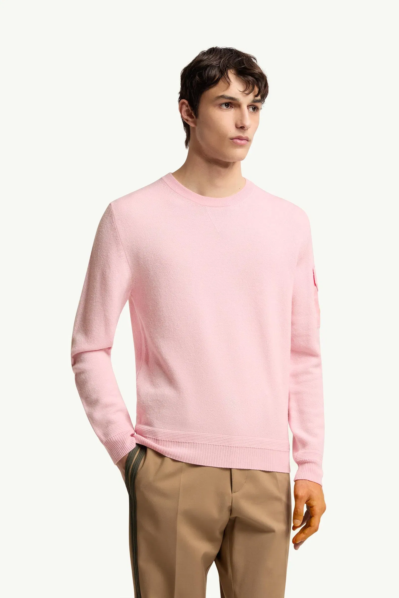 Moncler Wool Sweater Light Pink Light Pink
