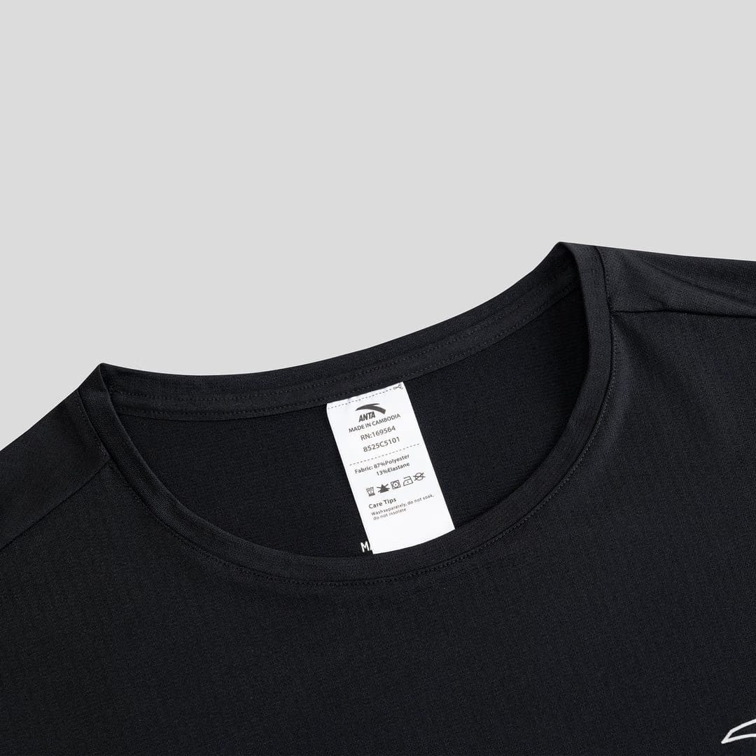 Men's ANTA Run Short-Sleeve Tee - Black