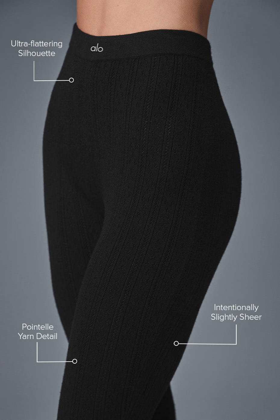Alo Yoga Pointelle Sweater High-Waist Be Mine Legging