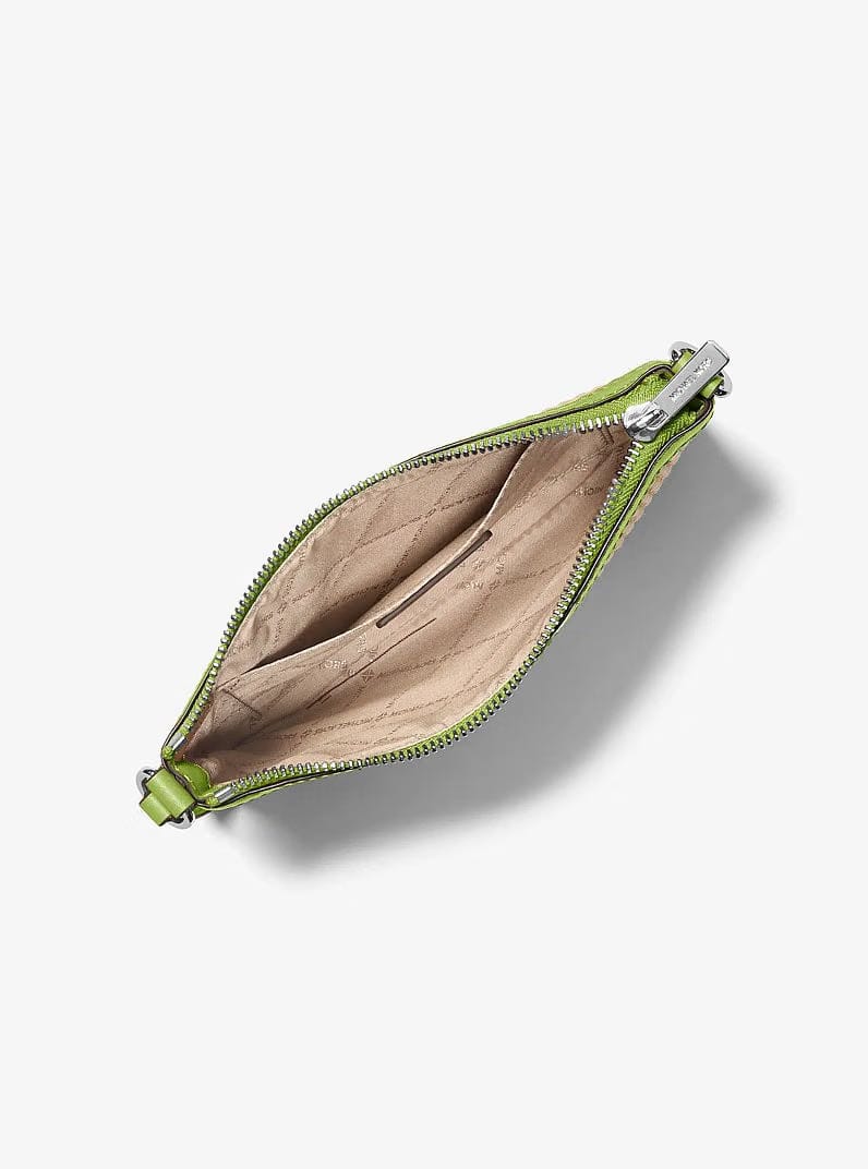Michael Kors Jet Set Travel Small Woven Wristlet Lime