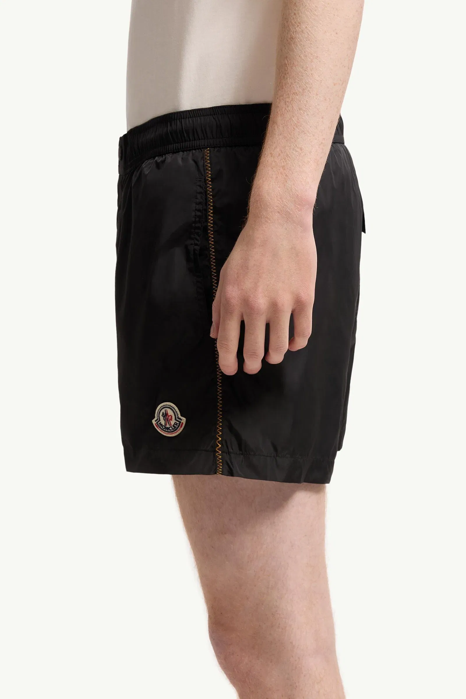 Moncler Logo Swim Shorts Black Black