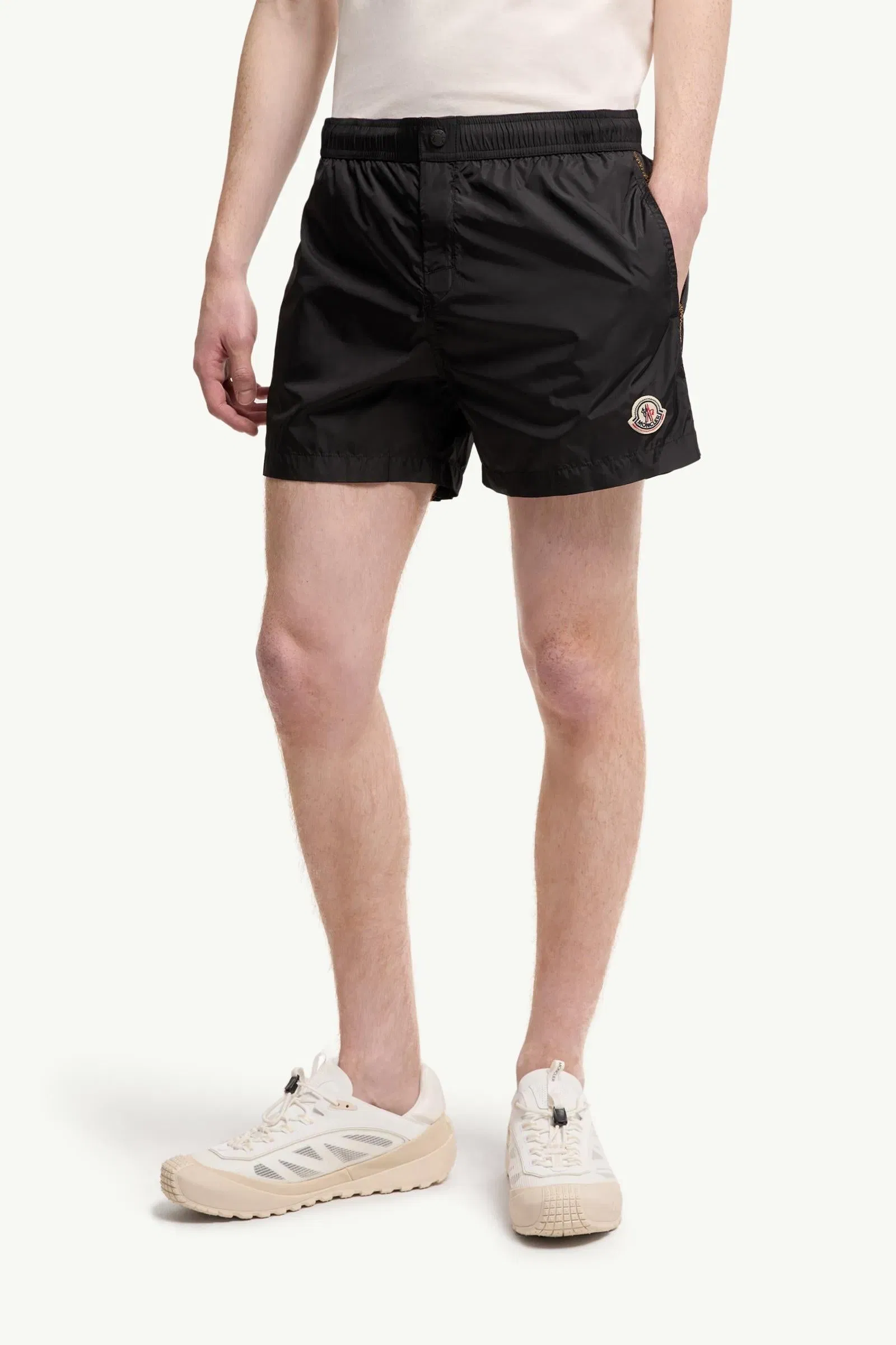 Moncler Logo Swim Shorts Black Black