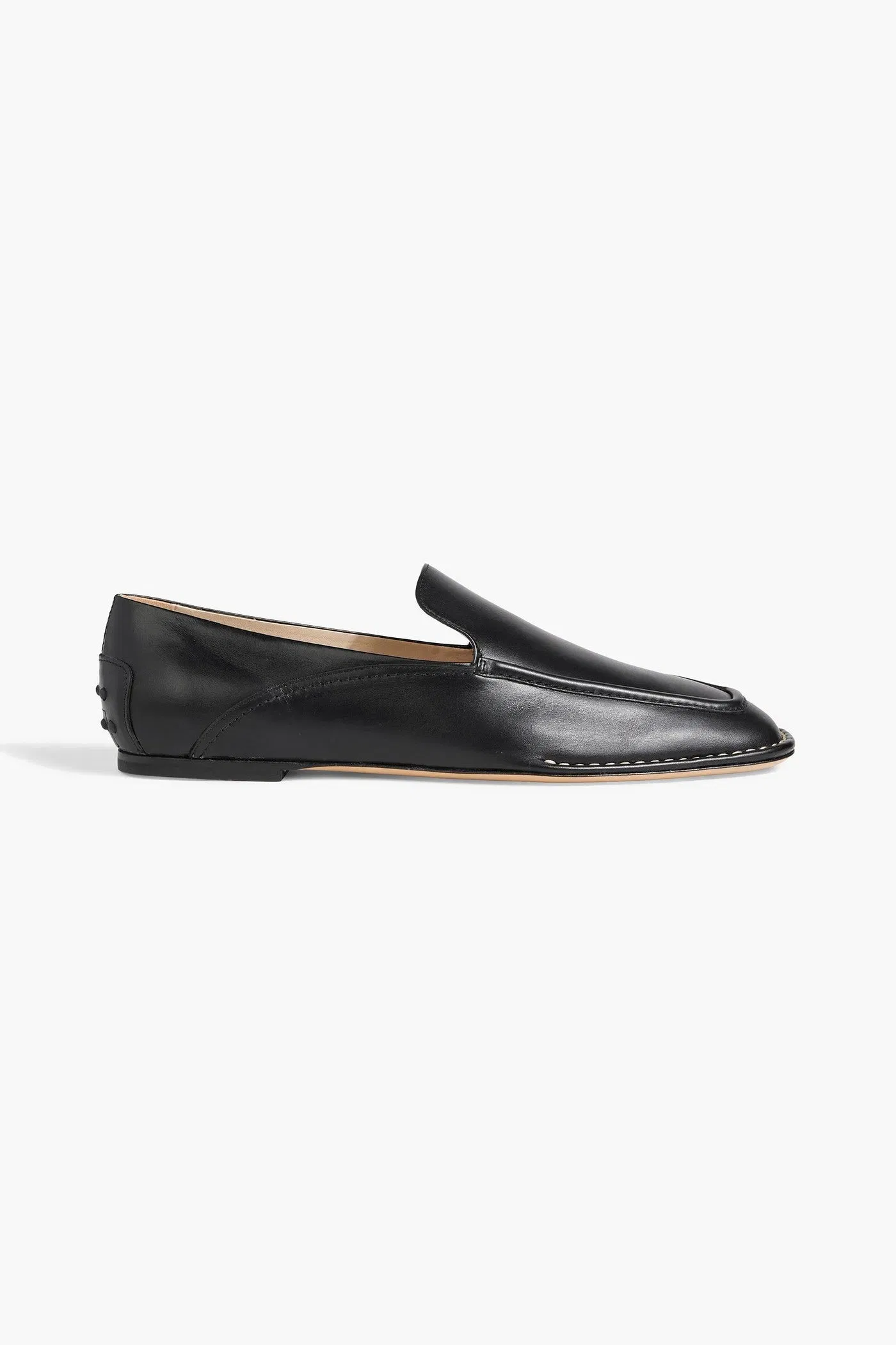 Tod's Leather Loafers Black Women's