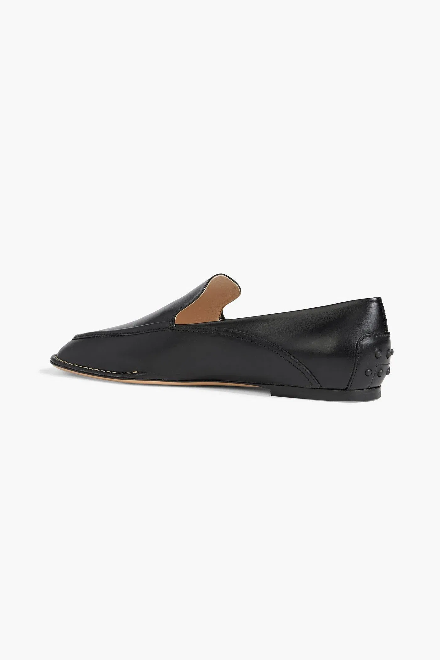 Tod's Leather Loafers Black Women's