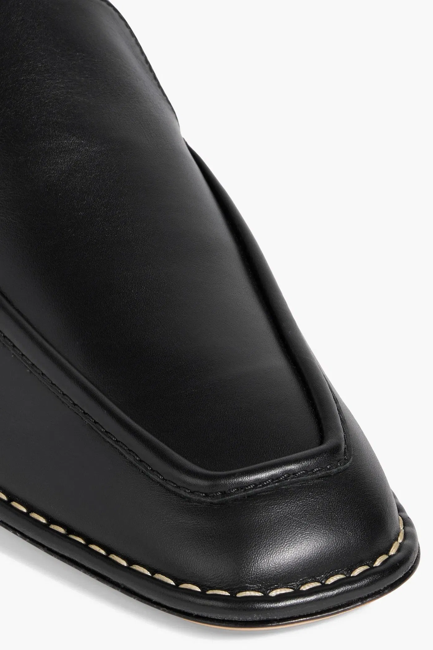 Tod's Leather Loafers Black Women's