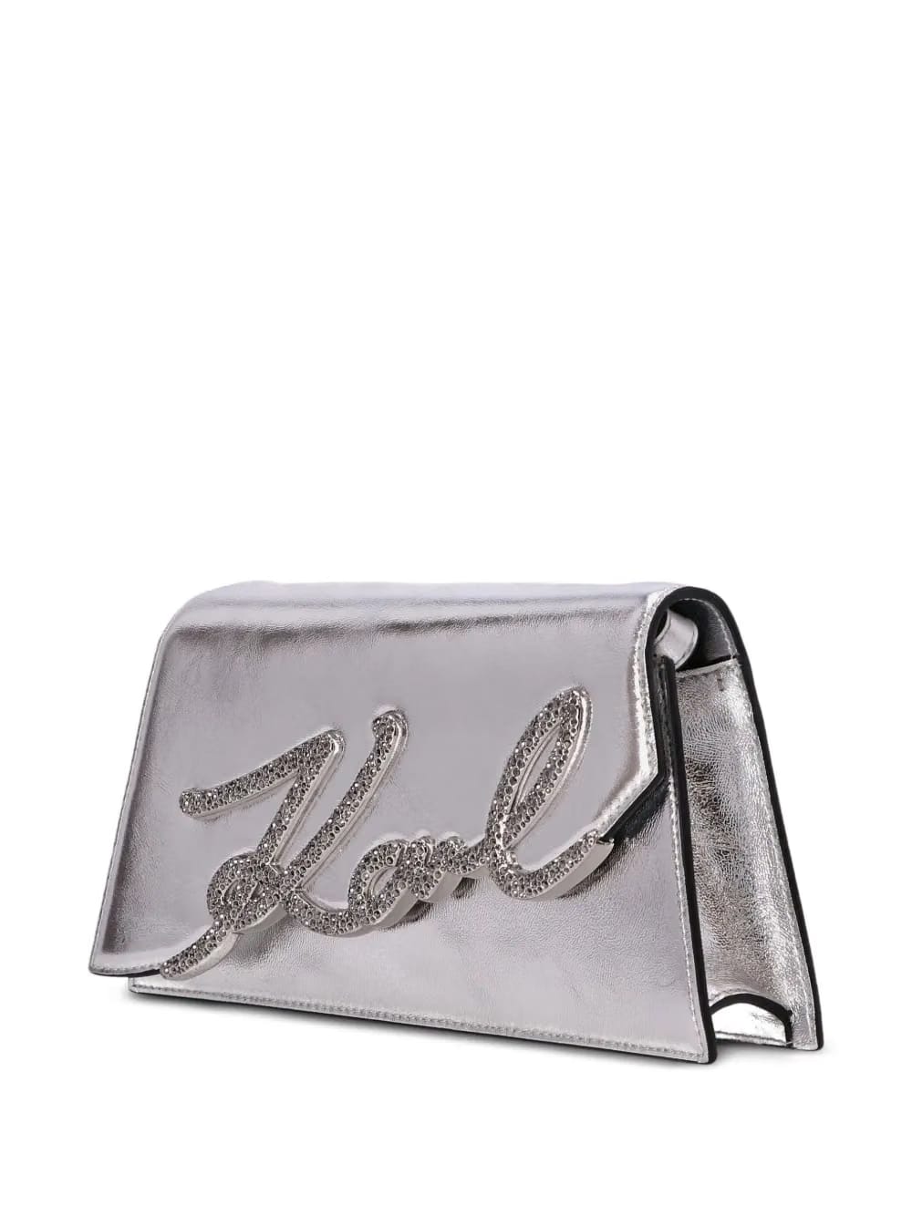 K/Signature 2.0 metallic shoulder bag