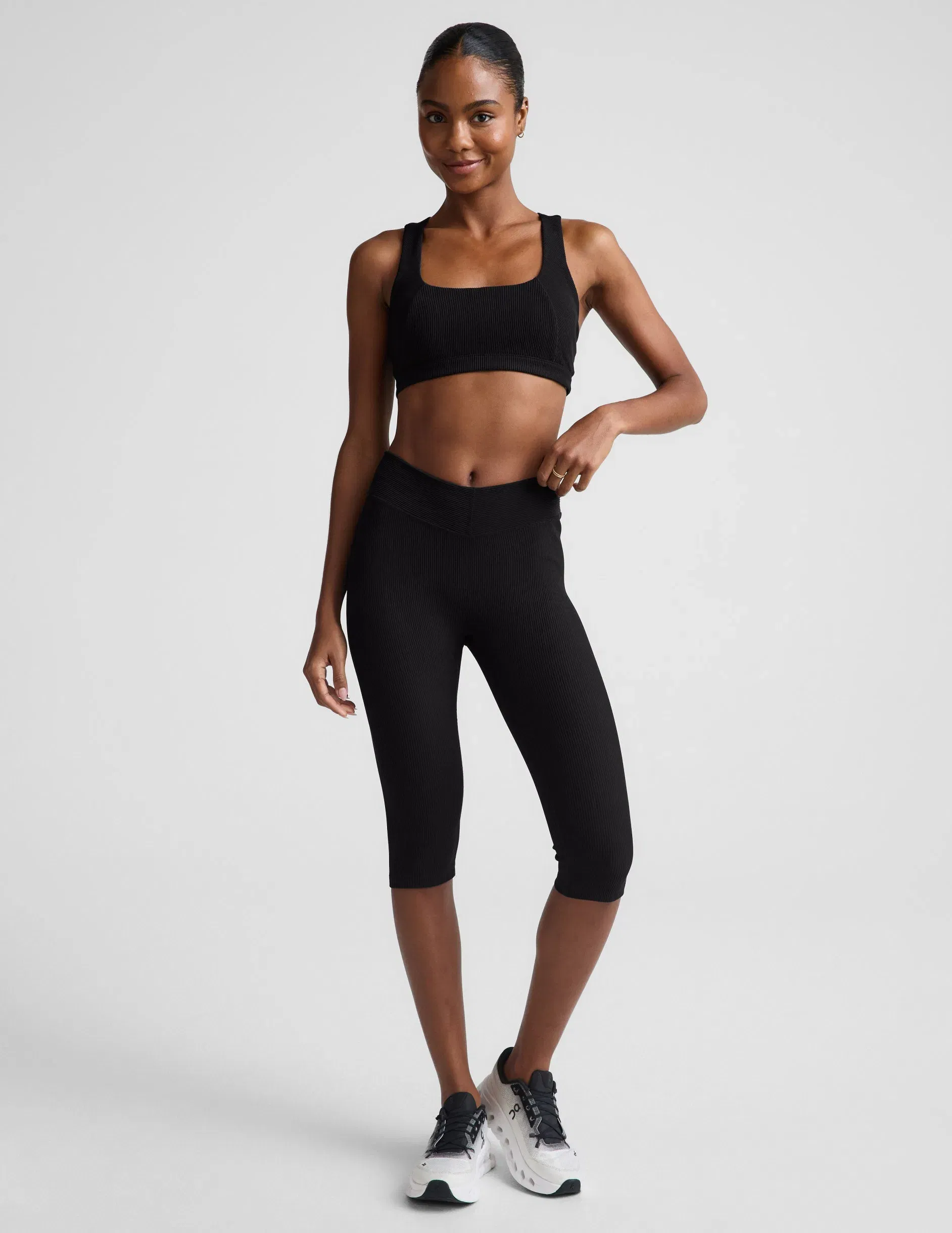 Beyond Yoga Impulse Ribbed VWaist Pedal Pusher Legging Women's