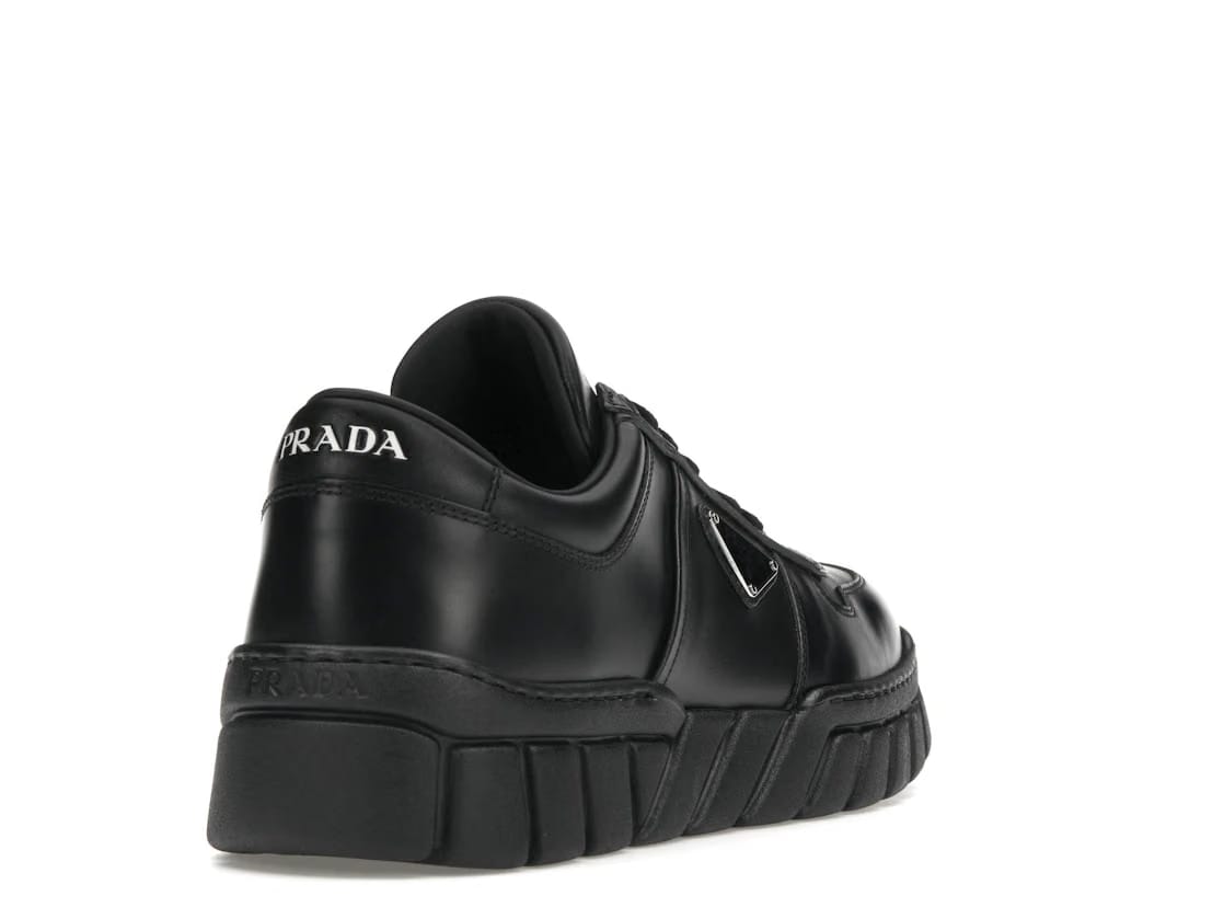 Prada Voluminous Sneakers Leather Black Black