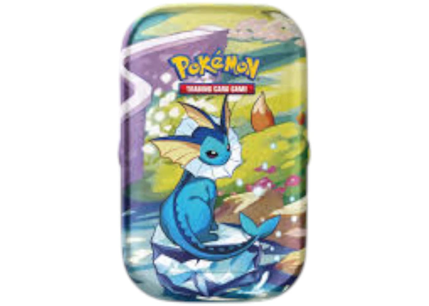 2025 Pokemon Scarlet Violet Prismatic Evolutions Vaporeon Tin