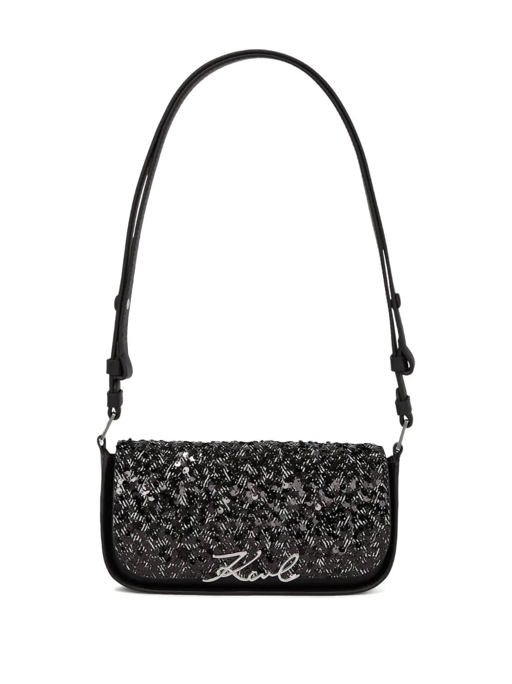 herringbone sequin shoulder bag