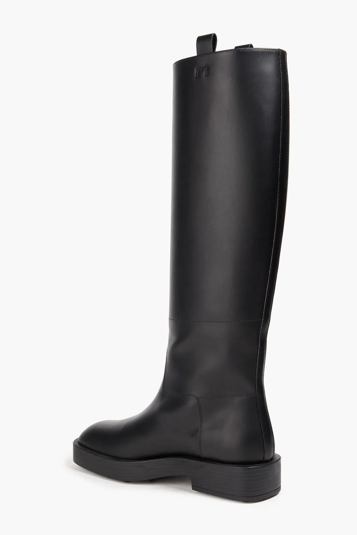 Tod's Leather Knee Boots Black Women's