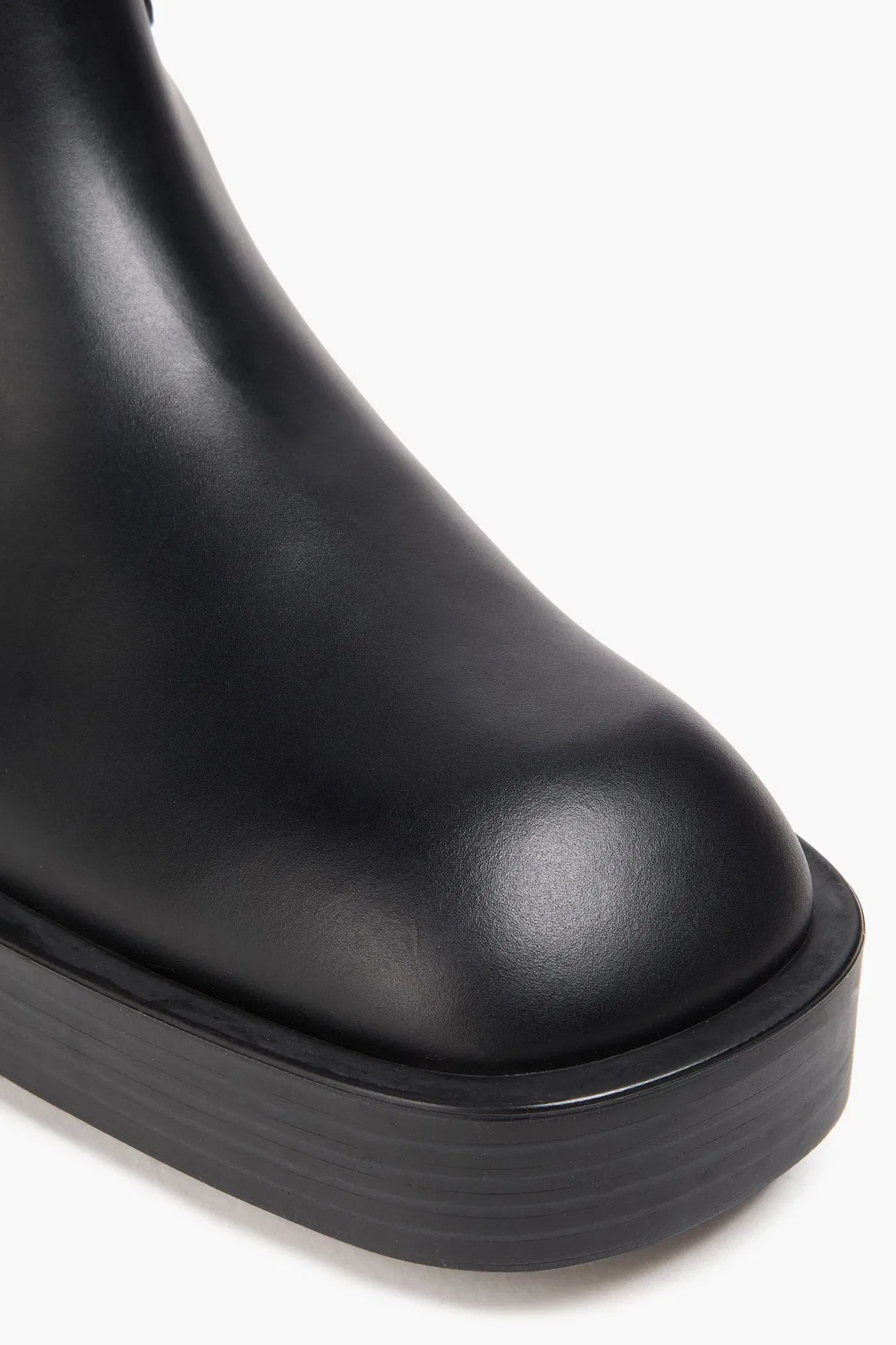 Tod's Leather Knee Boots Black Women's