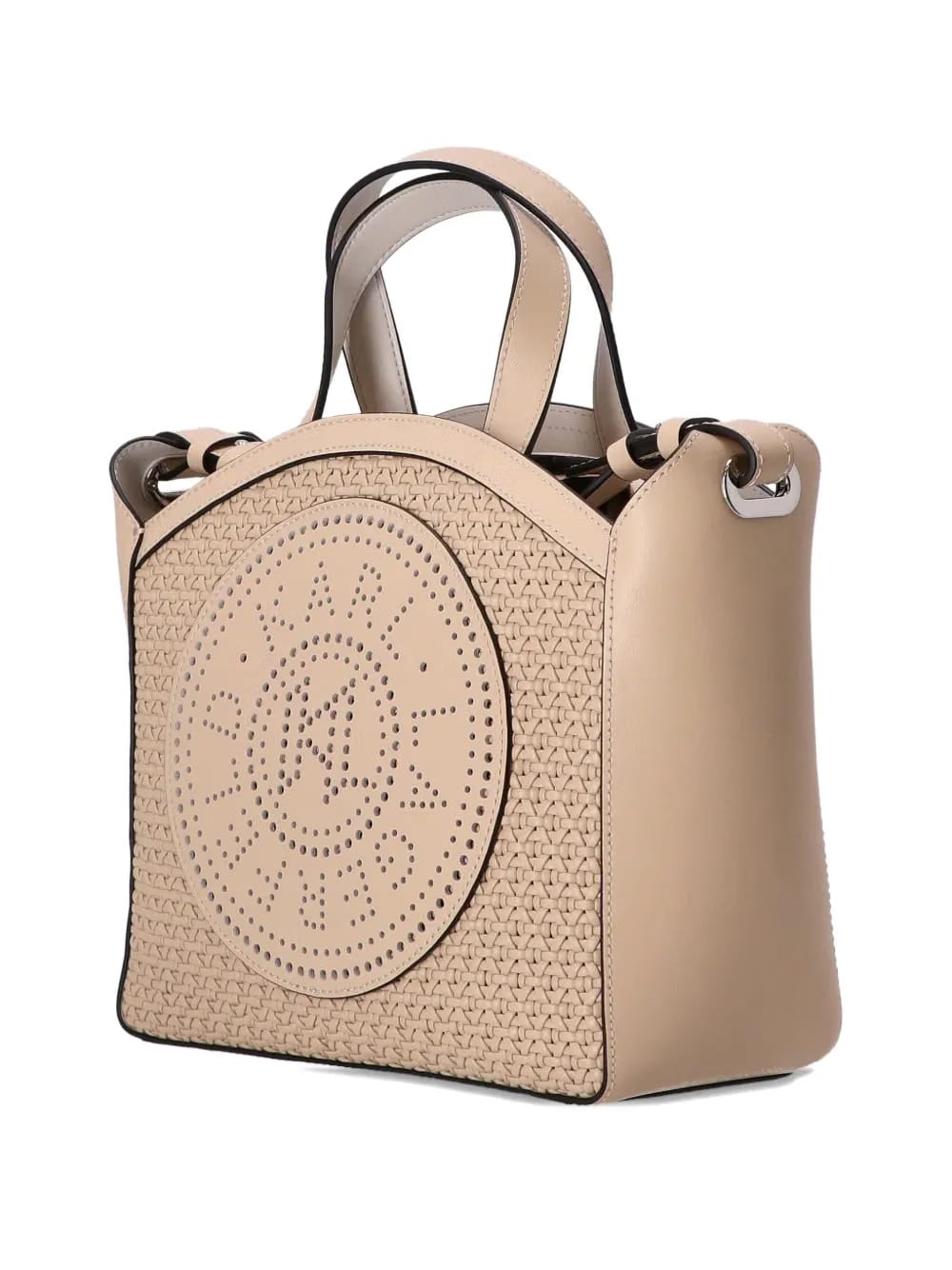 perforated logo tote bag