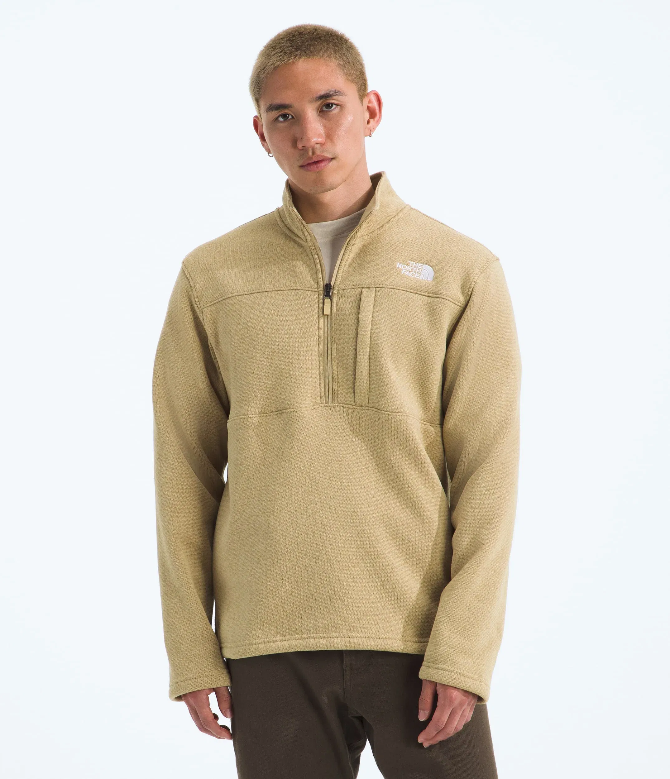 The North Face Men’s Gordon Lyons ¼-Zip Khaki Stone Heather