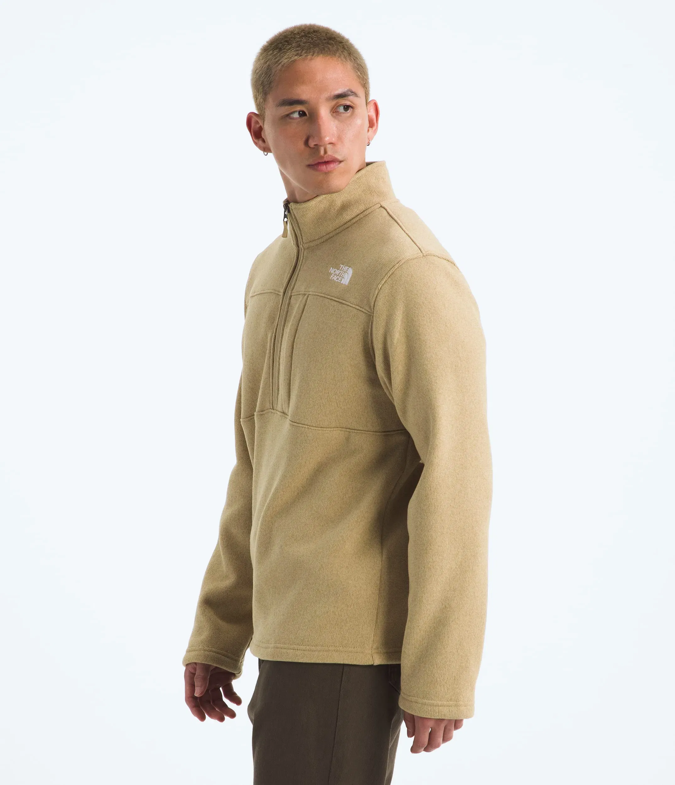 The North Face Men’s Gordon Lyons ¼-Zip Khaki Stone Heather