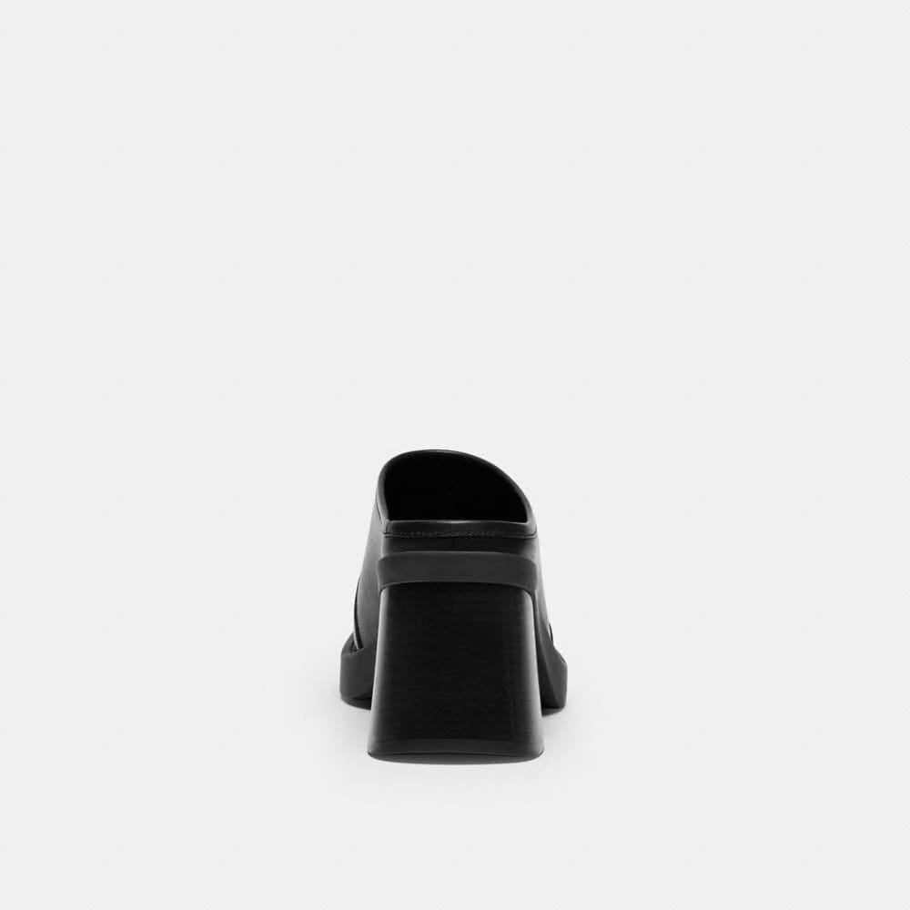 Women's Coach Sculpted C Heeled Mule Black