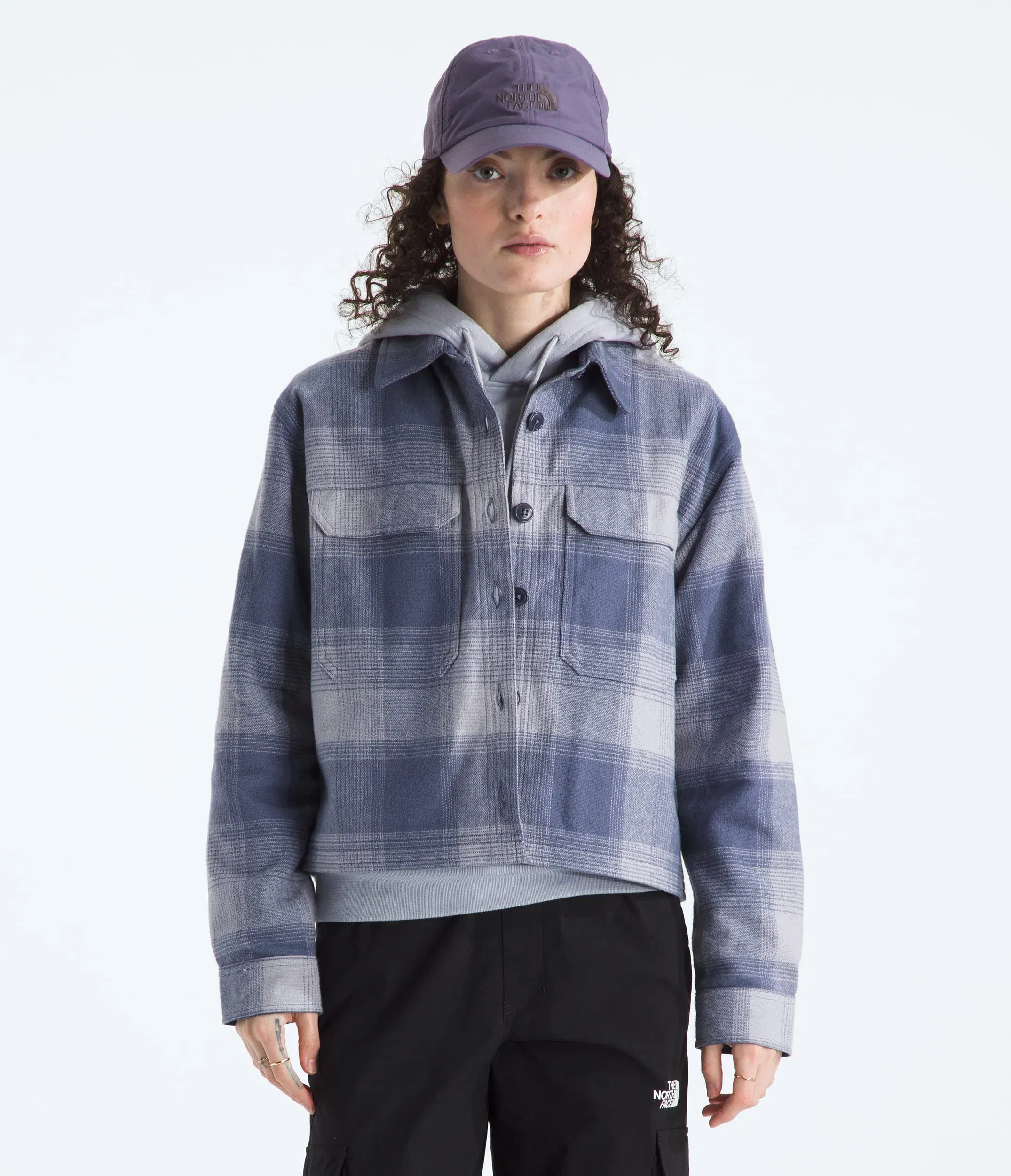 The North Face Women’s Valley Flannel Shirt—Plaid Twilight Galaxy TNF Shadow Plaid